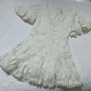 Lace Mini Dress - White